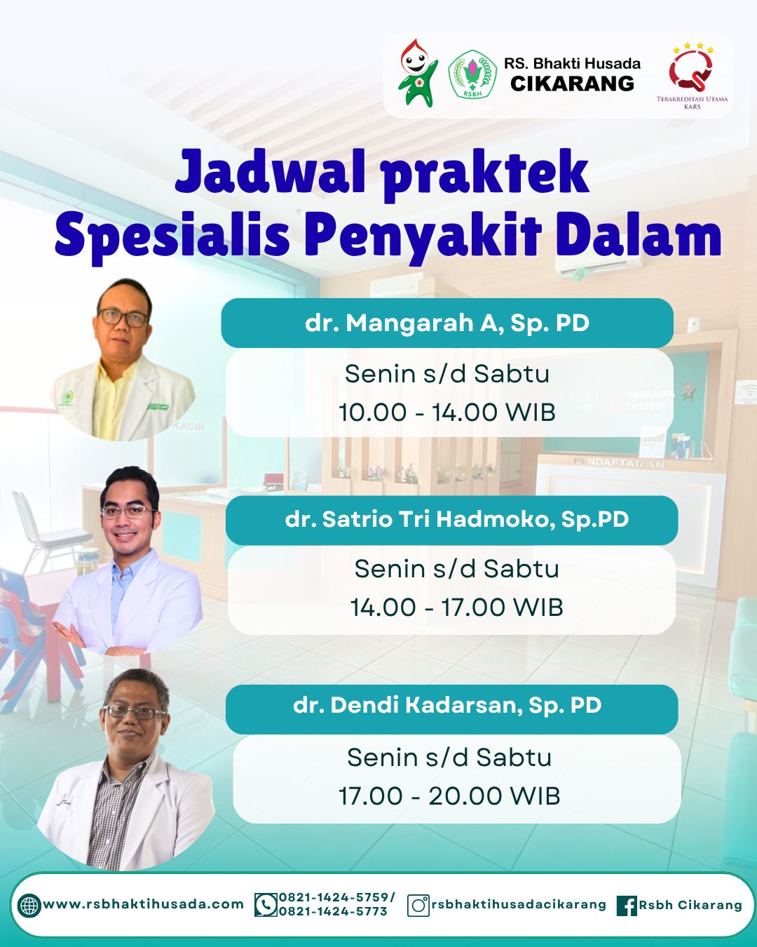 JADWAL PRAKTIK DOKTER PENYAKIT DALAM